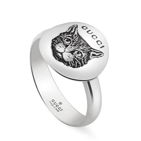 gucci cat head ring|luxury gucci cat collar.